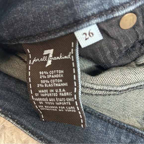 7 For All Man Kind Snake Print Skinny Jeans - Picture 9 of 13